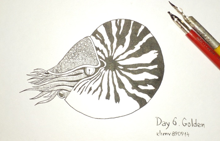 Inktober 2023. #6 "Golden" Inktober, , 