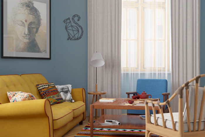 А это проект моей квартиры в Праге - гостинная