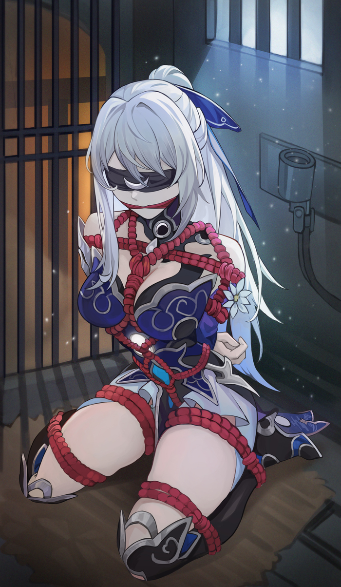  Anime Art, Honkai: Star Rail, Jingliu (Honkai: Star Rail), Shibari