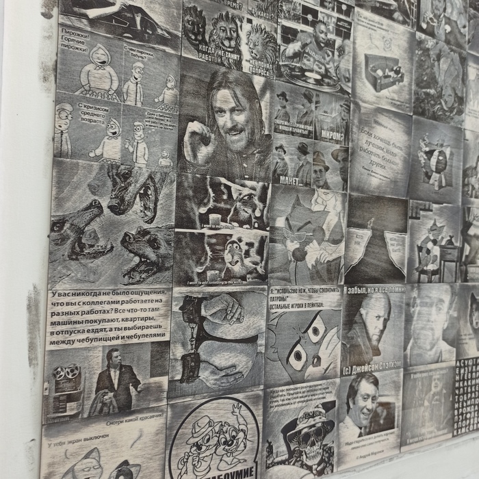 Стена мемов на лазерном станке из фанеры | Пикабу