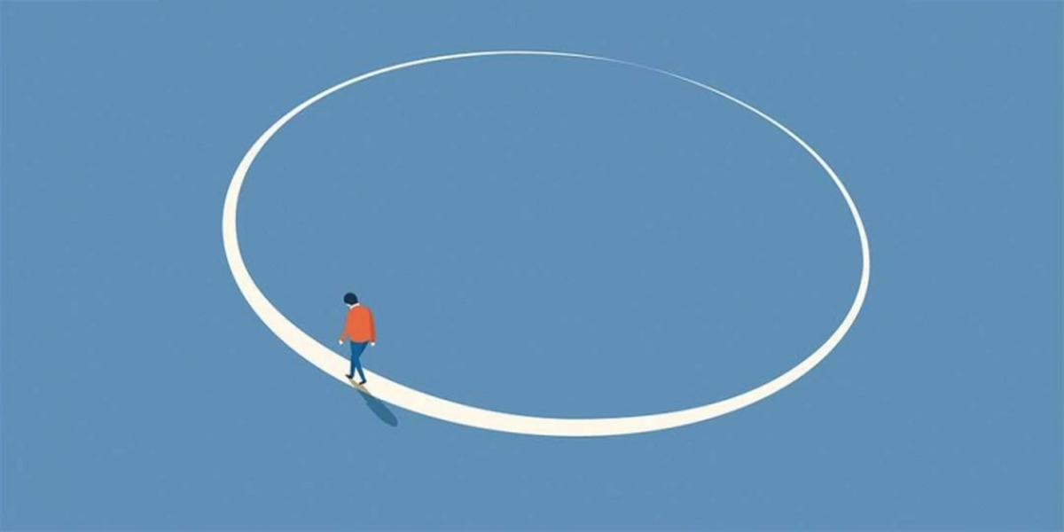 Человек идет по кругу. Замкнутый круг. Человек ходит по кругу. Хождение по кругу. Ходить по кругу картинка.