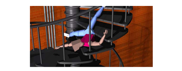 Кадр из анимации начала 1997 года с использованием физики рэгдолла