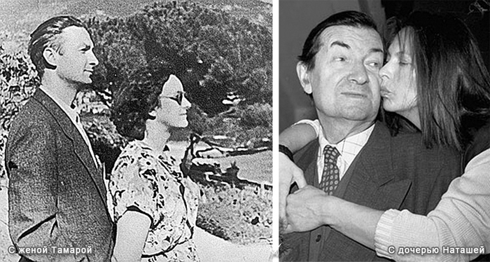 С женой Тамарой и дочерью Наташей