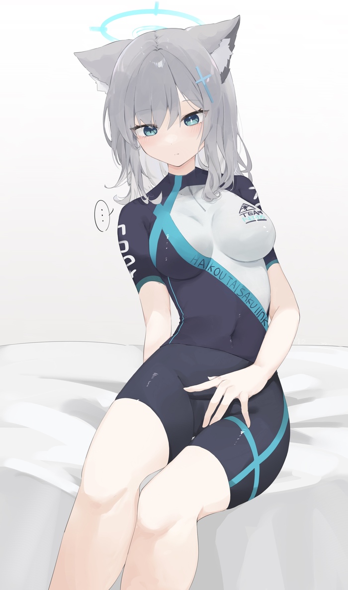 Sunaookami Shiroko , Anime Art, , , Sunaookami Shiroko, Blue Archive, Animal Ears, 