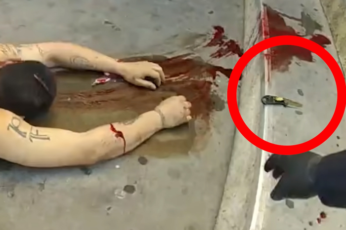 НОЖ ПОДОЗРЕВАЕМОГО.