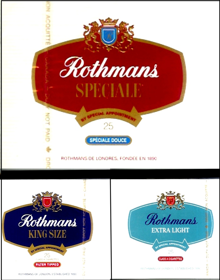 Один из небезызвестных брендов сигарет Rothmans.
В России данные бренды боле известны стали только в конце 90-х.
Формат, что на фото более молодые пачки и в России не продавались! ( по крайней мере я не видел) Поправьте, если ошибаюсь.
Пачка на 25 штук.