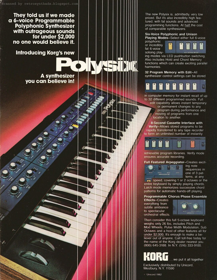 Korg Polysix:           .      - ,  Soft Cell  Devo.