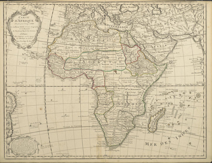 "Carte d'Afrique"    1722 .
