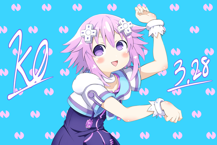 Nep-KO Anime Art, Hyperdimension Neptunia, Neptunia, Neptune, If, Compa