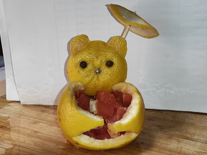 Как преподнести грейпфрут или апельсин к столу