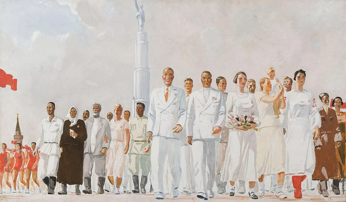 Александр Дейнека. «Стахановцы», 1937