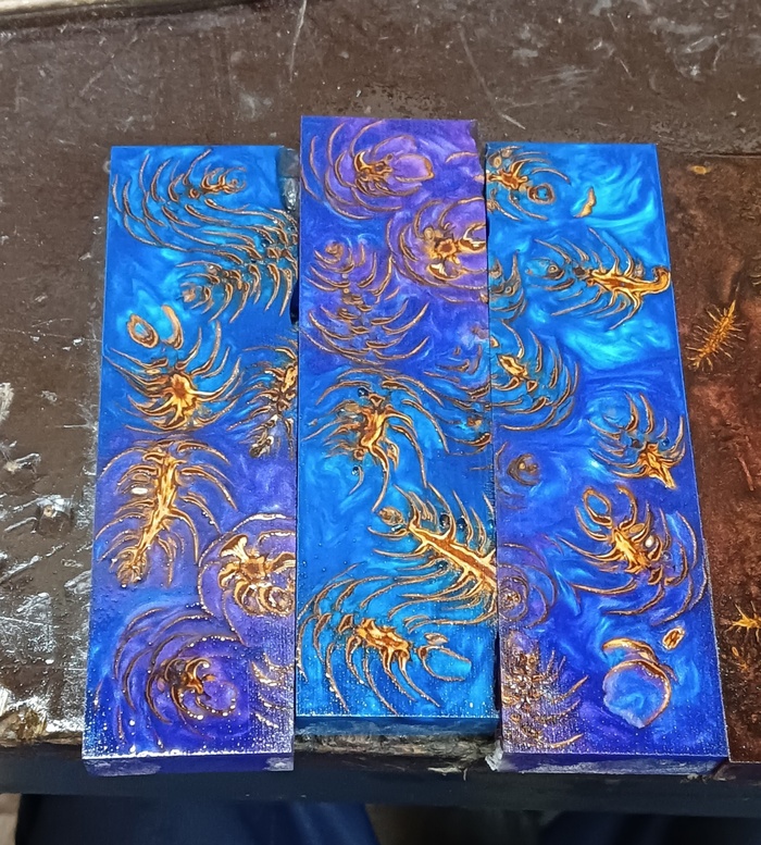 Фото плашек на телефон до монтажа рукояти