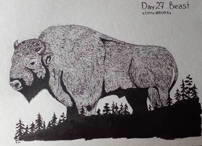 Inktober 2023. #27 "Beast" Inktober, , , , 