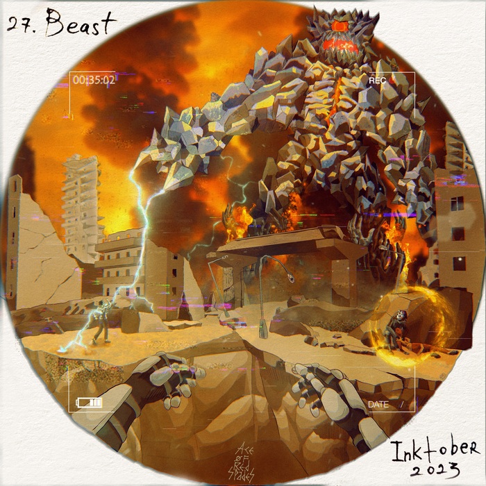 Инктобер День 27 : Чудовище