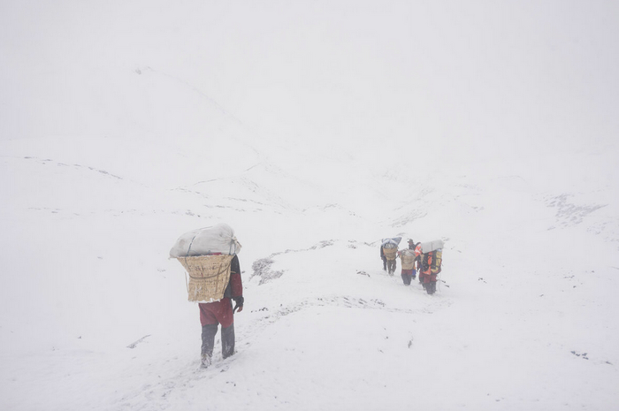 У шерпов есть наследственная высотная адаптация, на тех высотах, где даже самый подготовленный житель низин будет помирать из-за гипоксии (кислородного голодания), шерп будет чувствовать себя относительно неплохо. Фото Ивана Дементиевского.