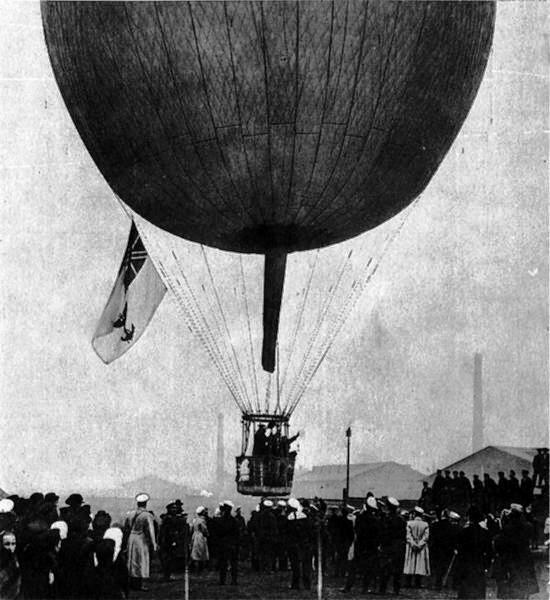 Подъем воздушного шара в УВП, Санкт-Петербург, 1905 г.