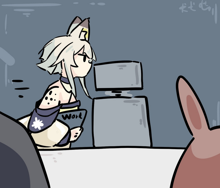 , , , ...  ?... Arknights, , , , Kaltsit, Amiya, Doctor (Arknights), , , Animal Ears, Niketup98, 