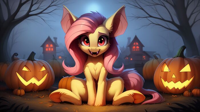Spooky Floots My Little Pony, , Flatter Bat, Fluttershy, , Flutterbat,  