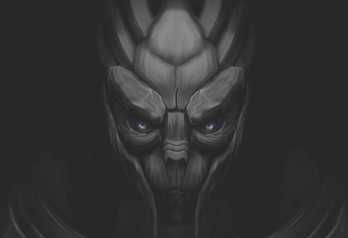 Мой старый арт который рисовался от пятна.