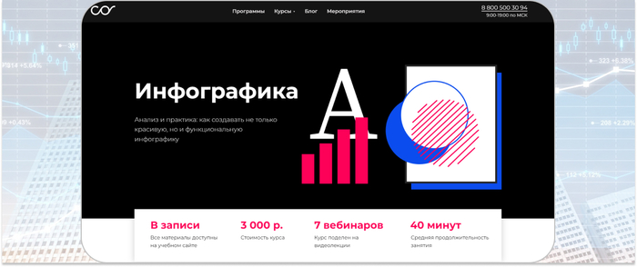 Среда обучения — онлайн-курс по инфографике от практикующего дизайнера