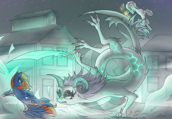 Злая дракошка и две поняхи