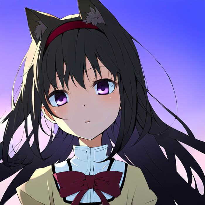    Anime Art,  , Akemi Homura, Mahou Shoujo Madoka Magica, , Animal Ears, , , 
