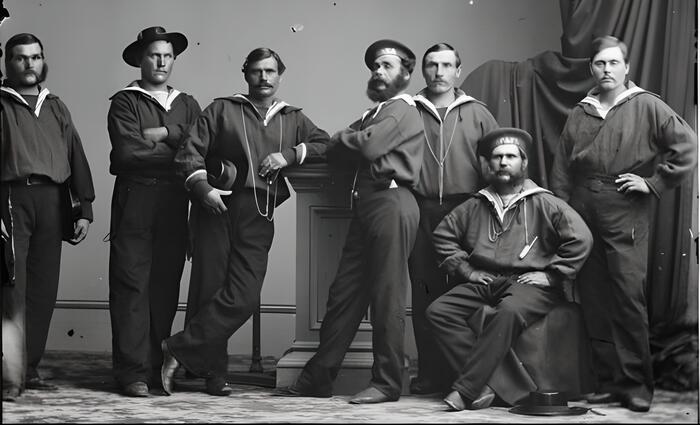 Этот уникальный снимок был сделан 160 лет назад, в октябре 1863 года в Нью-Йорке. На нем запечатлены русские моряки с корвета «Варяг», прибывшие в Америку в составе российской эскадры.