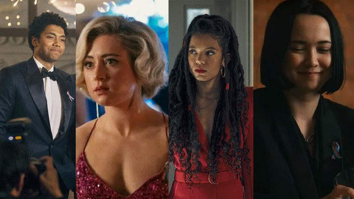 Слева направо - Персонаж 2, Персонаж 7, Персонаж 1, Персонаж 2