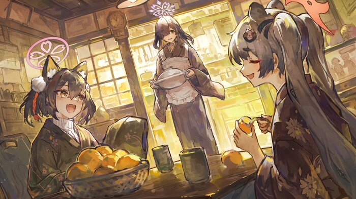    Blue Archive, Kuda Izuna, Oono Tsukuyo, Anime Art, Animal Ears, Game Art, , 