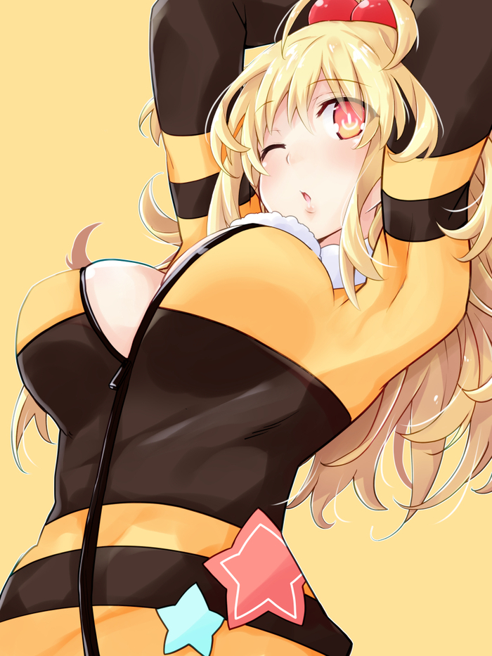 Yellow Heart Anime Art, Hyperdimension Neptunia, Neptunia, Peashy, Yellow Heart, Iwasi-r