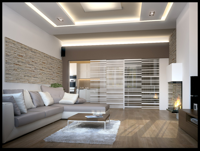 Дизайн-проект. Гостиная. Вид от окна