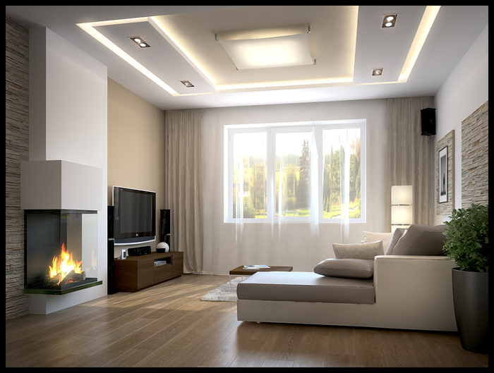 Дизайн-проект. Гостиная. Вид от кухни