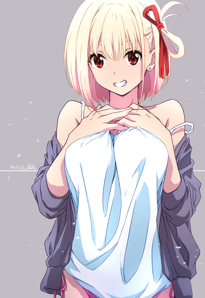 Lycoris Recoil Anime Art, , , , Lycoris Recoil, Inoue Takina, Nishikigi Chisato, 