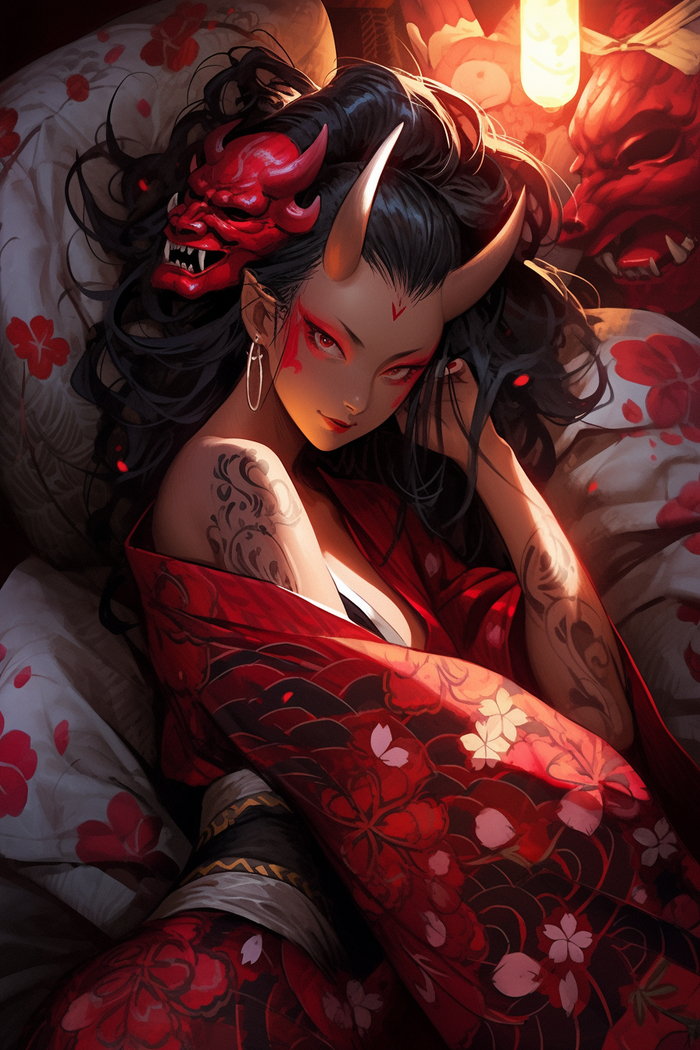 Oni Geisha p.4  , Anime Art, ,   , 