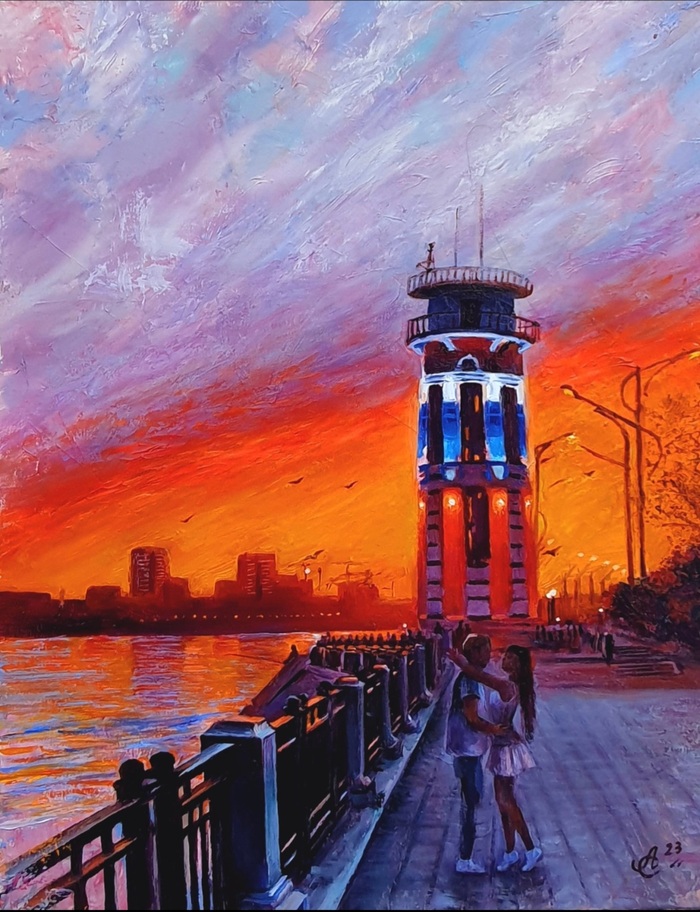 Моя картина " Маяк Благовещенска".