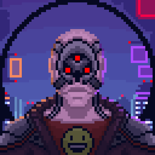 Киберпанк аватар #27 Pixel Art, Анимация, Киберпанк, Гифка