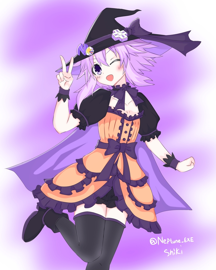 Neptune Anime Art, Hyperdimension Neptunia, Neptunia, Neptune, , 