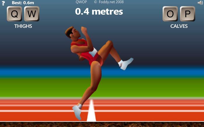 QWOP � ���������� ���������� ����, ���������� �� Ragdoll-������, ��������� ��������� ����� � ���������� � 2008 ����. ����� ��������� ����������� �� ����� Qwop � ������ ������, ��������� ������ Q, W, O � P, ����������� ���������� �������� ���� ��� ������.