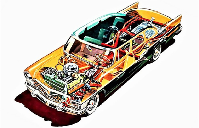 Рисованную рентген-схему внимательно изучали не только автолюбители, но и специалисты в области машиностроения.