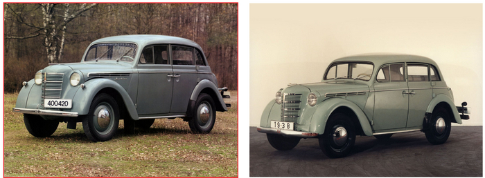 "Москвич-400" и Opel Kadett