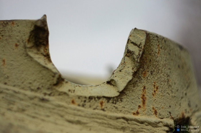 В отличие от полигонного Тигра, на Шерманах «царапины» боевые