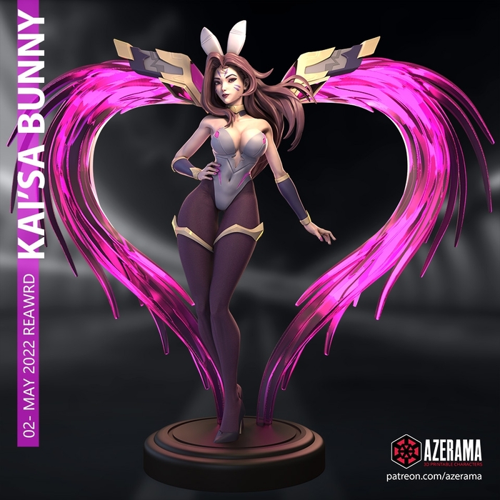 KaiSa Bunny Kaisa, League of Legends, Telegram (), Stl, 3D 