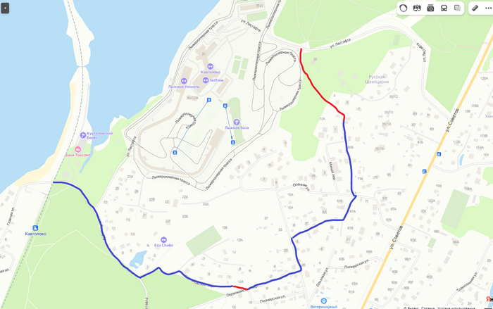 более спокойный маршрут...