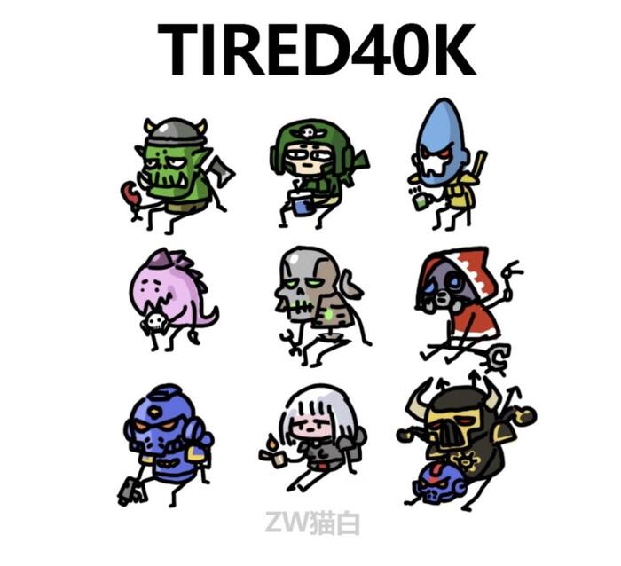 Tired 40k by @CatWhite_911