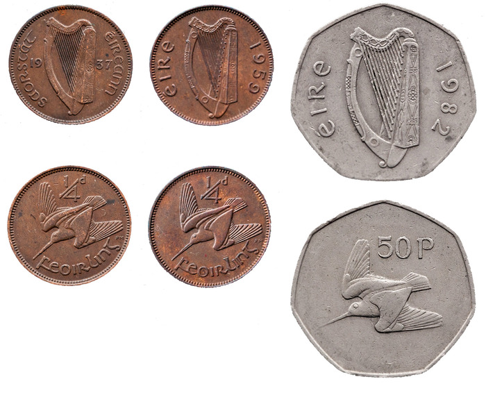 Птицы на монетах. Ирландия Монета, Европа, Вальдшнеп, Птицы, Курица, Фотография, Ирландия, Нумизматика, Страны, Длиннопост