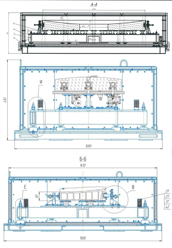 Чертежи главного, вторичного и третичного зеркал Севана в транспортных контейнерах. (Источник: сайт госзакупок России)