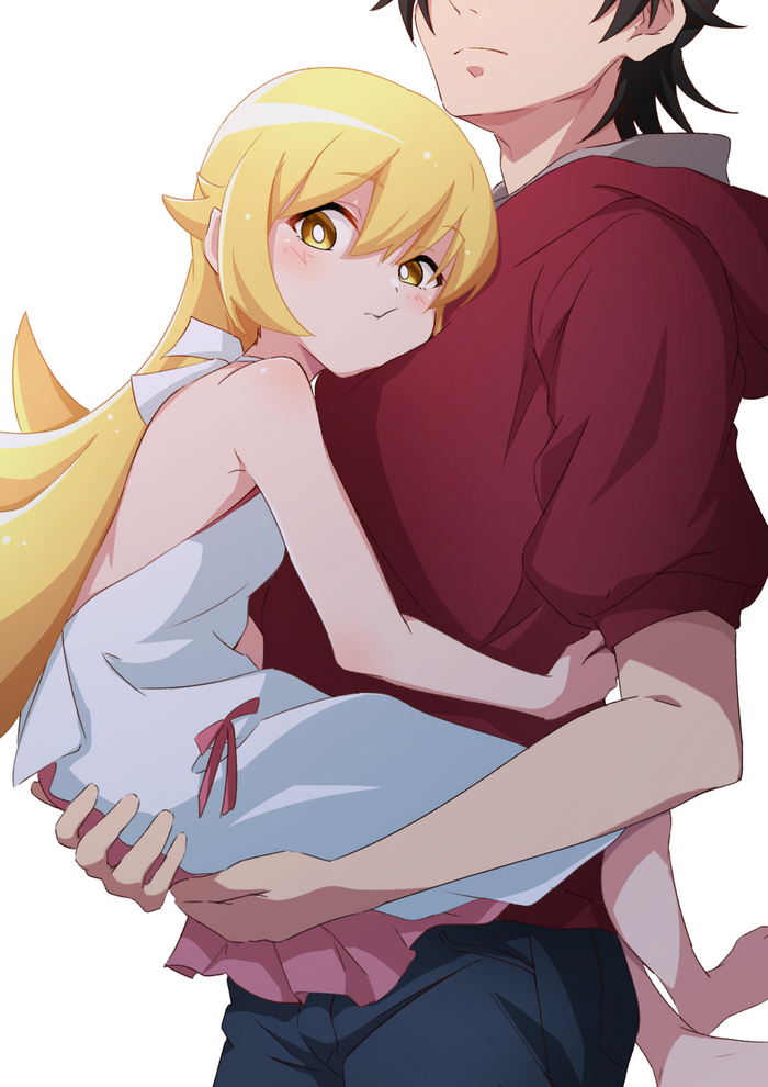     Monogatari series, Shinobu Oshino, Araragi Koyomi, , Anime Art
