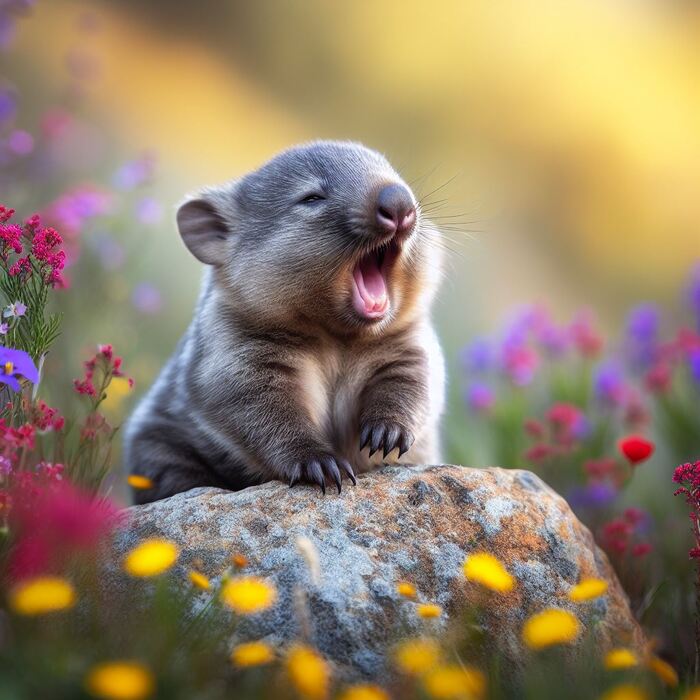 Ответ на пост «Погладь вомбата»