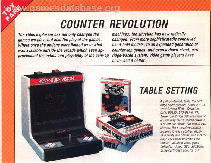 Entex Adventure Vision - игровая консоль, достойная отдельного поста