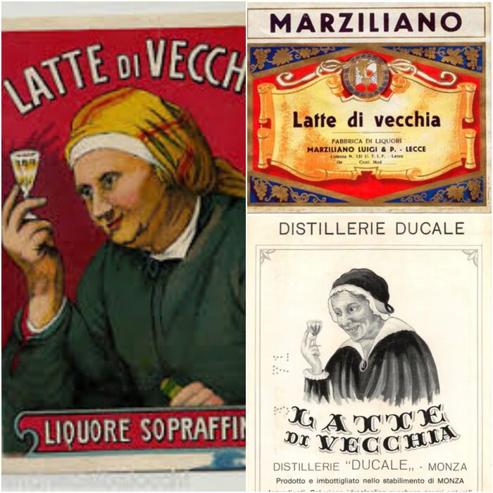 Liquore latte di vecchia  Old Lady's Milk Liqueur.  " " , , , , 